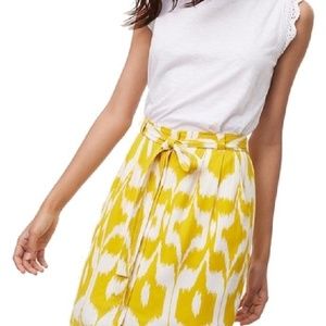 LOFT Yellow & White Skirt